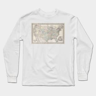 Vintage USA Map Long Sleeve T-Shirt